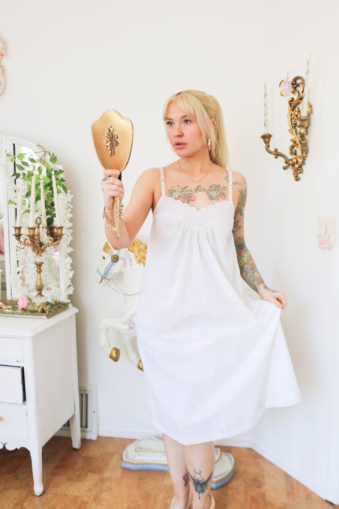 Image of Y2K Mary Jane White Cottagecore Nightgown (36 - Small)