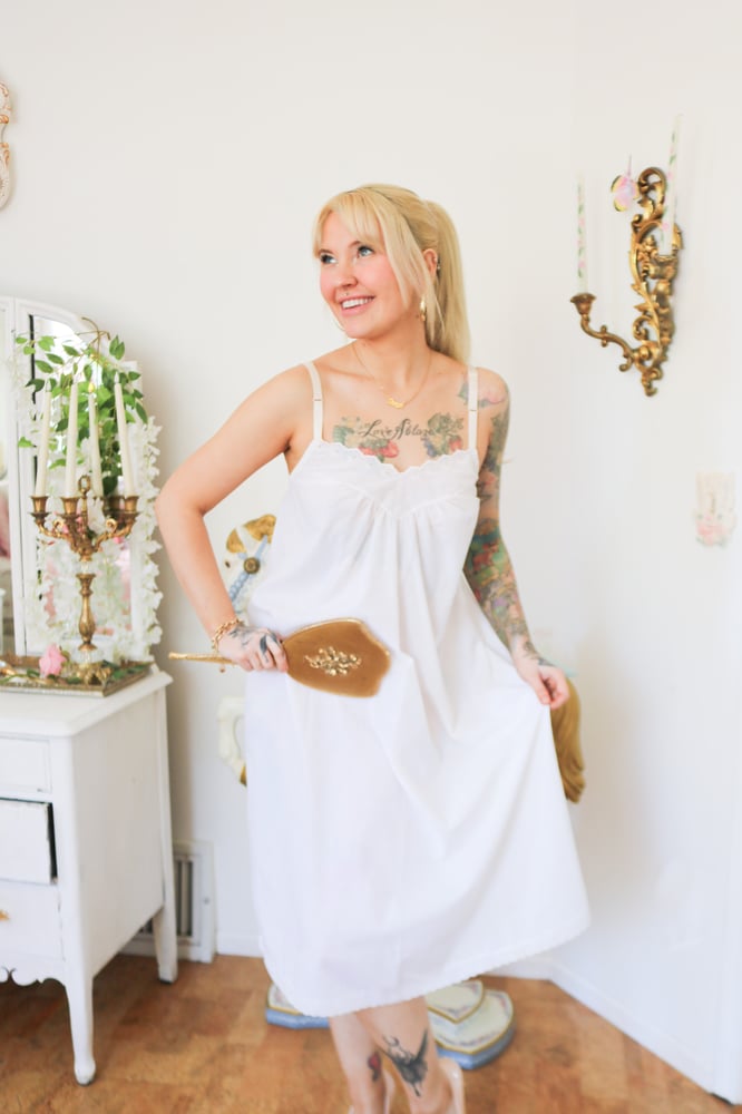 Image of Y2K Mary Jane White Cottagecore Nightgown (36 - Small)