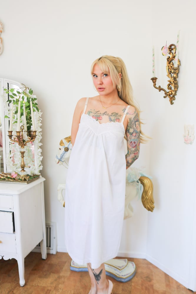 Image of Y2K Mary Jane White Cottagecore Nightgown (36 - Small)
