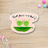 Two Peas In A Pod Vinyl Sticker