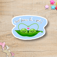 Two Peas Love the Pod Vinyl Sticker