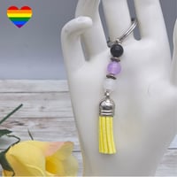 Image 2 of Nonbinary Tassel Key Chain 