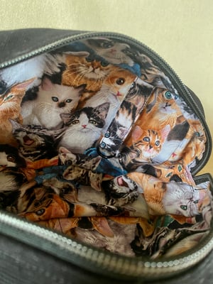 Image of Black Fanny Pack with Cat Patch