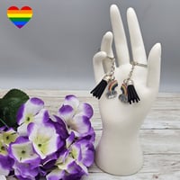 Image 1 of Rainbow Best Friends Tassel Key Chain 