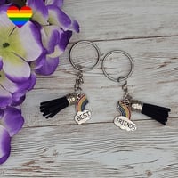 Image 3 of Rainbow Best Friends Tassel Key Chain 