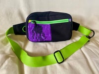 Image 1 of Black fanny pack with Floating Eyeball patch