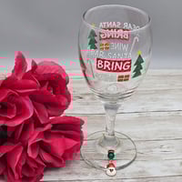 Image 1 of Santa Head Wine Glass Charm