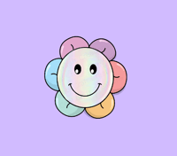 Image 1 of Smiley Flower - Holographic Sticker