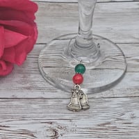 Image 3 of Silver Bells Wine Glass Charms