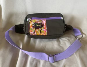 Image of Dark Olive fanny pack with Vampire patch