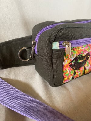 Image of Dark Olive fanny pack with Vampire patch