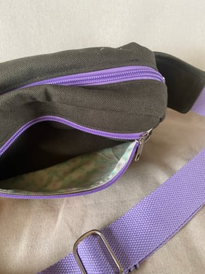 Image of Dark Olive fanny pack with Vampire patch