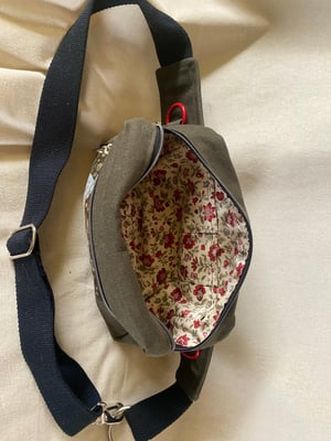 Image of Dark Olive fanny pack with Cat patch