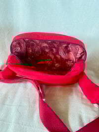 Image 4 of Bright Red fanny pack with Mushroom and Esoteric Eye patches