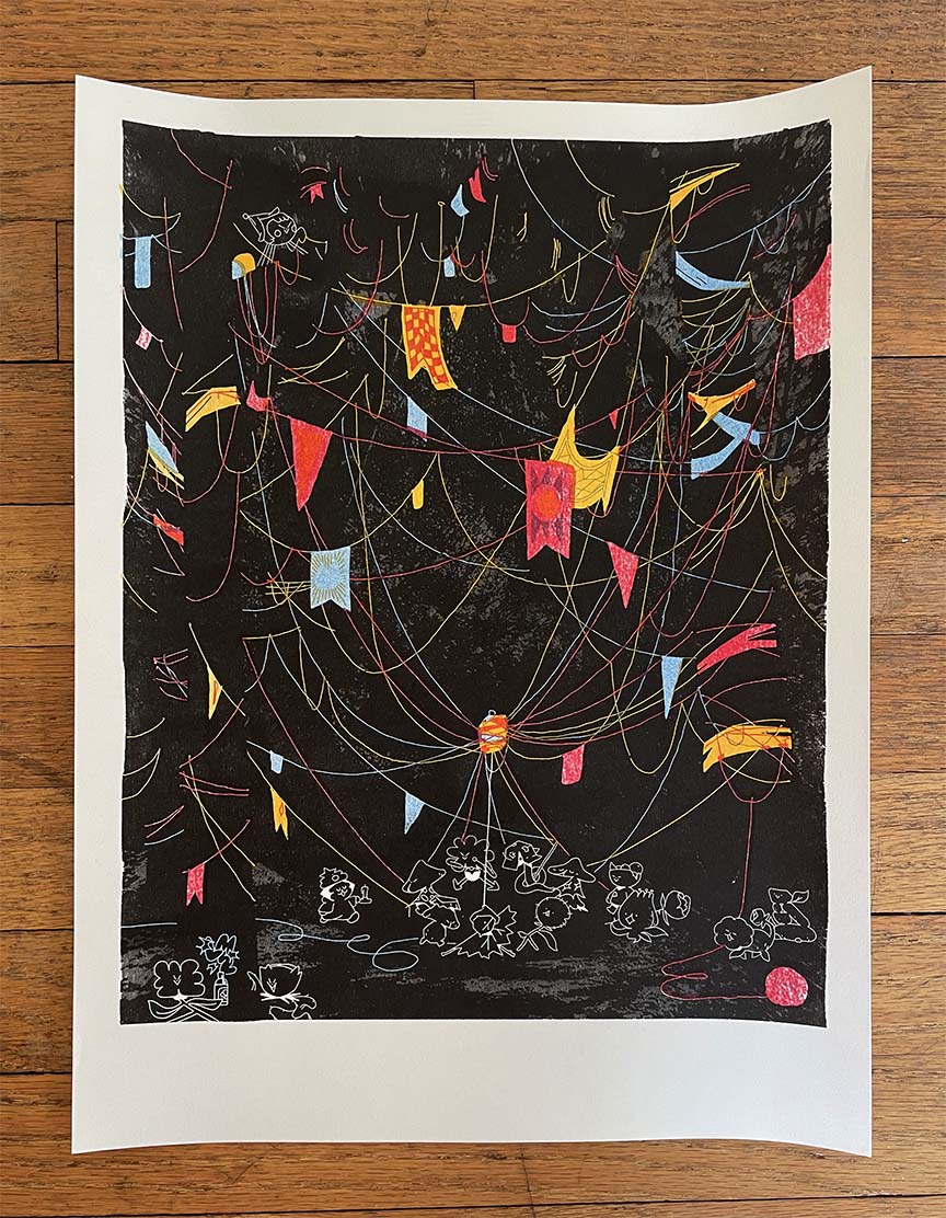 Maypole Riso Print