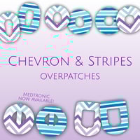 Image 1 of Chevron & Stripes Overpatches