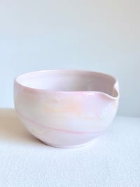Image 3 of Cherry Blossom Matcha Bowl - Blush Pink Marble 3