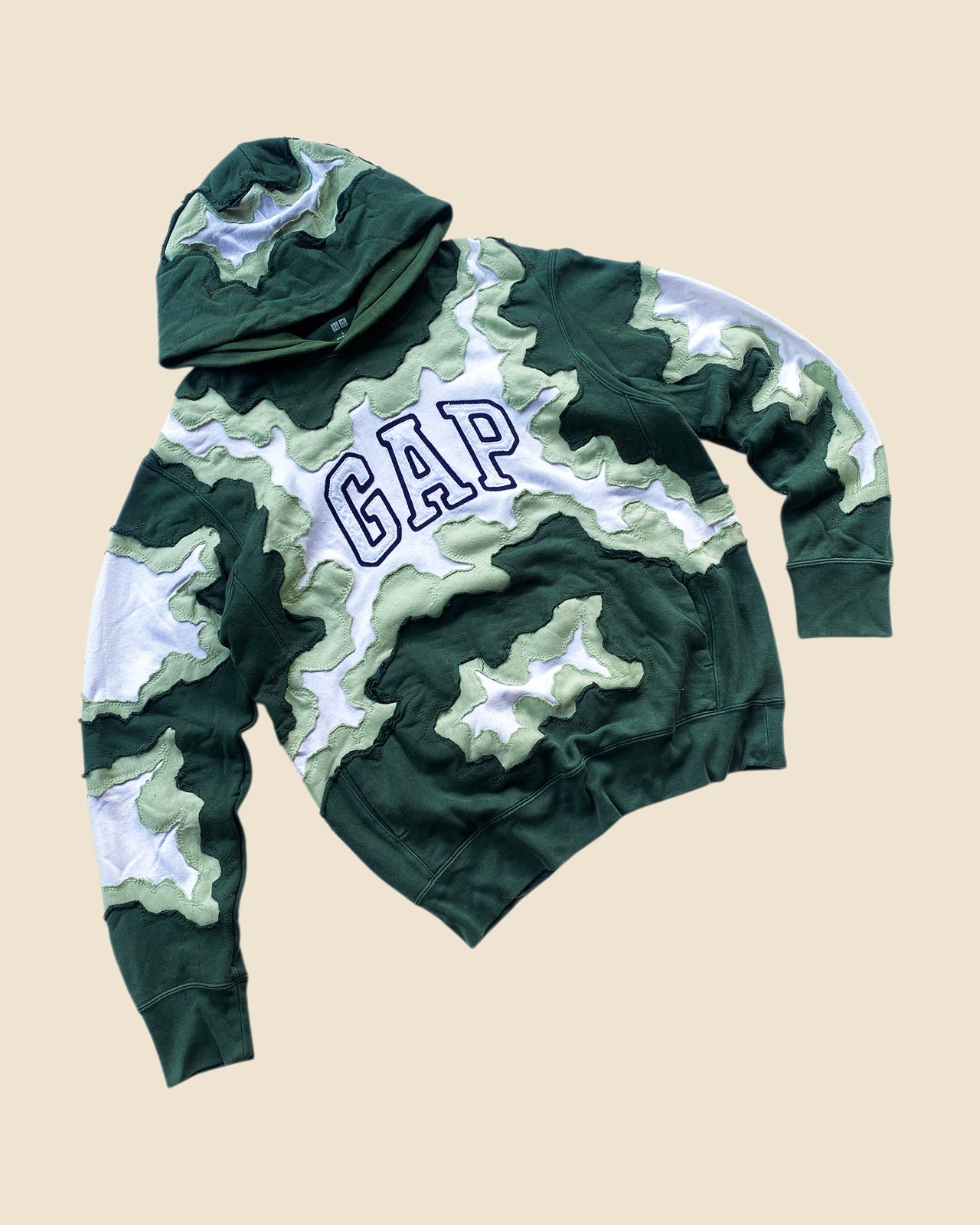 GAP CRACKY GREEN GRADATION HOODIE SIZE L | konkrite market