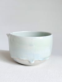 Image 3 of Mint and Blue Marble Matcha Bowl