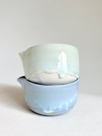 Image 5 of Mint and Blue Marble Matcha Bowl