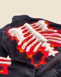 Image 7 of CRACKY LAVA 3D PUFF SKELETON WITH VEST FLEECE JACKET SIZE M