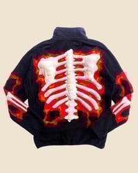 Image 8 of CRACKY LAVA 3D PUFF SKELETON WITH VEST FLEECE JACKET SIZE M
