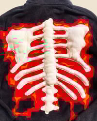 Image 6 of CRACKY LAVA 3D PUFF SKELETON WITH VEST FLEECE JACKET SIZE M