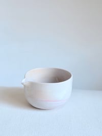 Image 2 of Cherry Blossom Matcha Bowl - White and Pink Marble Small