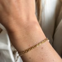Image 1 of Bracelet triple chaîne - perle