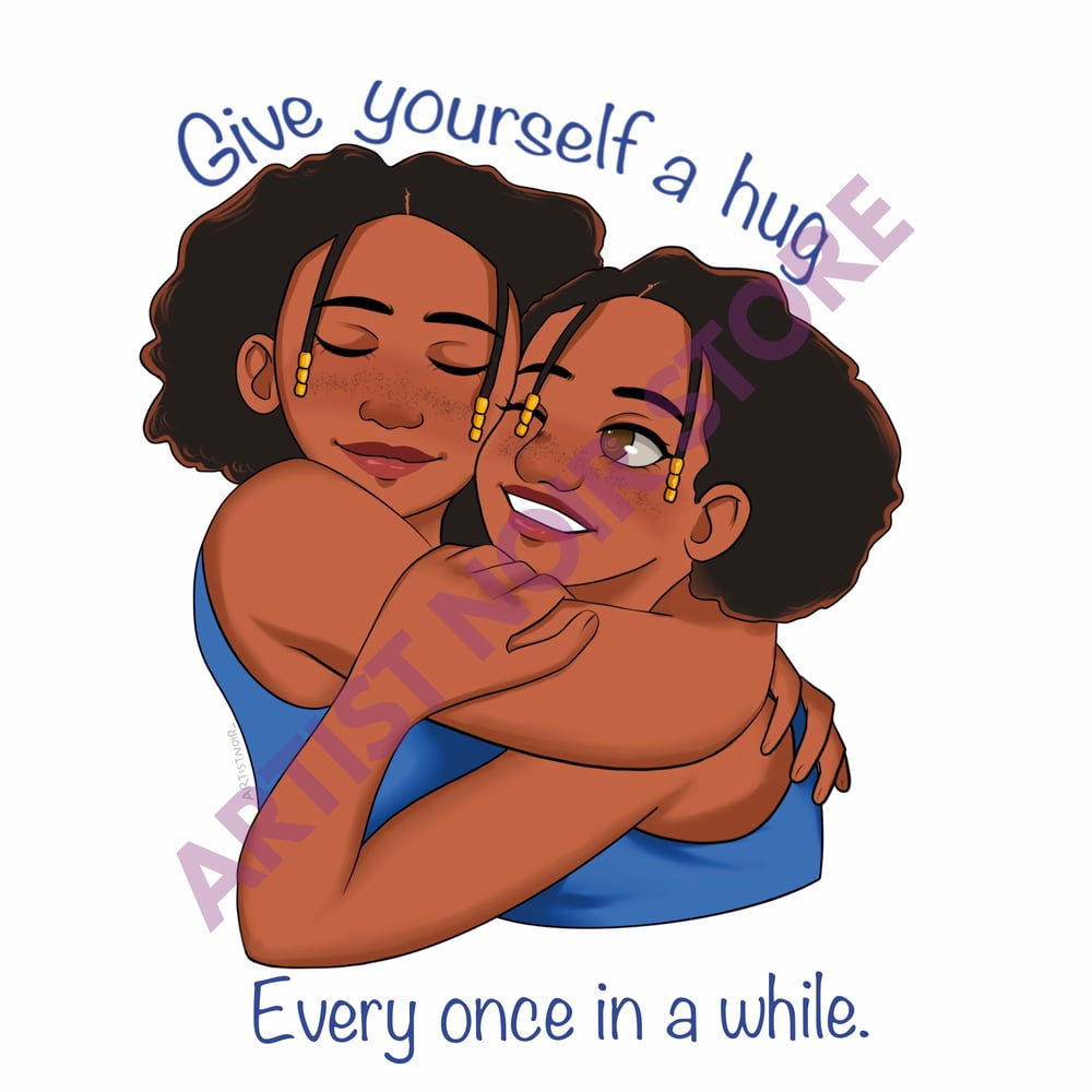 Image of Hug yourself print 