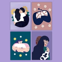 Image 1 of Lot cartes postales A6 - Câlins