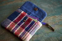 Image 5 of Handmade Fabric Square Wallet – Vintage Woven Cotton, Zipper Closure