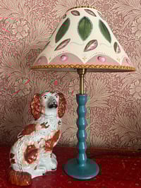 Image 3 of Vanessa - Hand Painted Fabric Shade for a Table Lamp