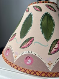 Image 4 of Vanessa - Hand Painted Fabric Shade for a Table Lamp