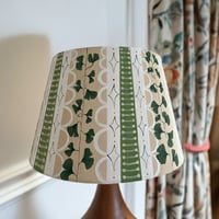 Image 1 of "Gingko" – Hand-Painted Green Lampshade for Table or Floor Lamps
