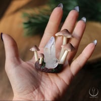 Image 4 of Fungi decoration with rock crystal
