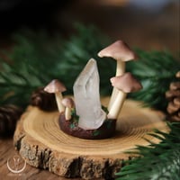 Image 2 of Fungi decoration with rock crystal