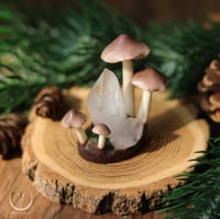 Image 3 of Fungi decoration with rock crystal