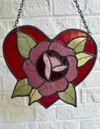 Image 3 of purple rose heart