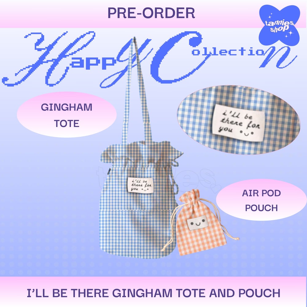 Image of I'll Be There Drawstring Tote and Pouch