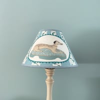 Image 5 of The "Victor" - Hand Painted Fabric Shade for a Table Lamp