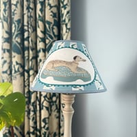 Image 3 of The "Victor" - Hand Painted Fabric Shade for a Table Lamp