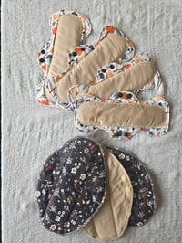 Image 1 of Organic Cotton Pad Set for Teens & Petites- Mushrooms & Meadow Flowers
