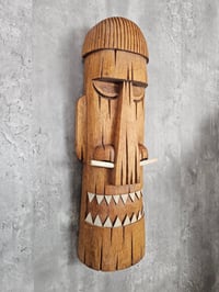 Image 2 of Smokin' Tikis Cannibal Wood Tiki Mask FREE SHIPPING