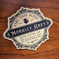Image 1 of "Morally Grey" Vintage Apothecary Tea Label,  3"