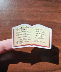 Image 2 of COTTAGECORE Cookie Recipe Book Sticker, Cute Baking Decal for Journaling &amp; Water Bottle, 2"