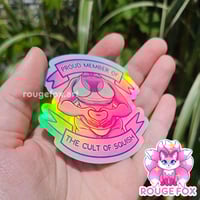 Image 2 of Proud Member of the Cult of Squish Body Positivity Holographic Sticker