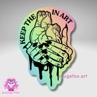 Image 2 of Keep the Heart in Art, Anti GenAI sticker, 2.5"