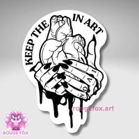 Image 3 of Keep the Heart in Art, Anti GenAI sticker, 2.5"