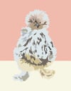 silkie chicken print